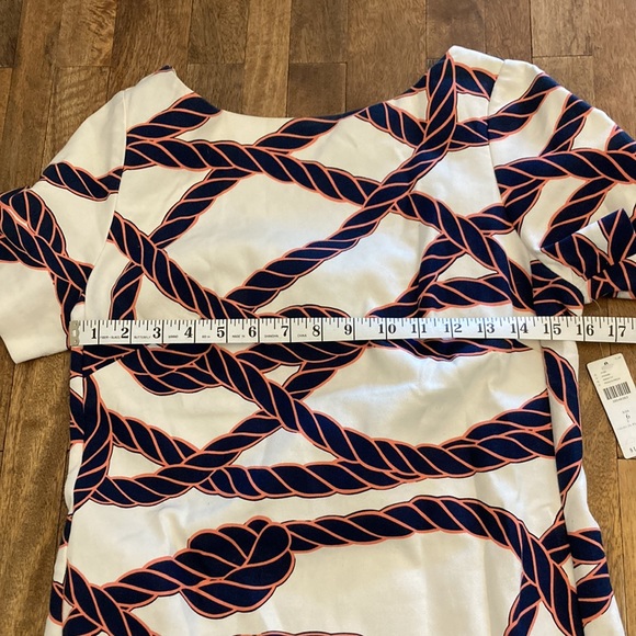 NWT Anthropologie Maeve bow back nautical rope shift dress size 6 - Picture 6 of 11